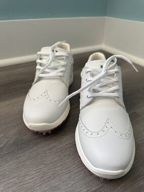 Duca Del Cosma - Ladies Golf Shoes -Style Lace-Up Golf Sabina White Shoes